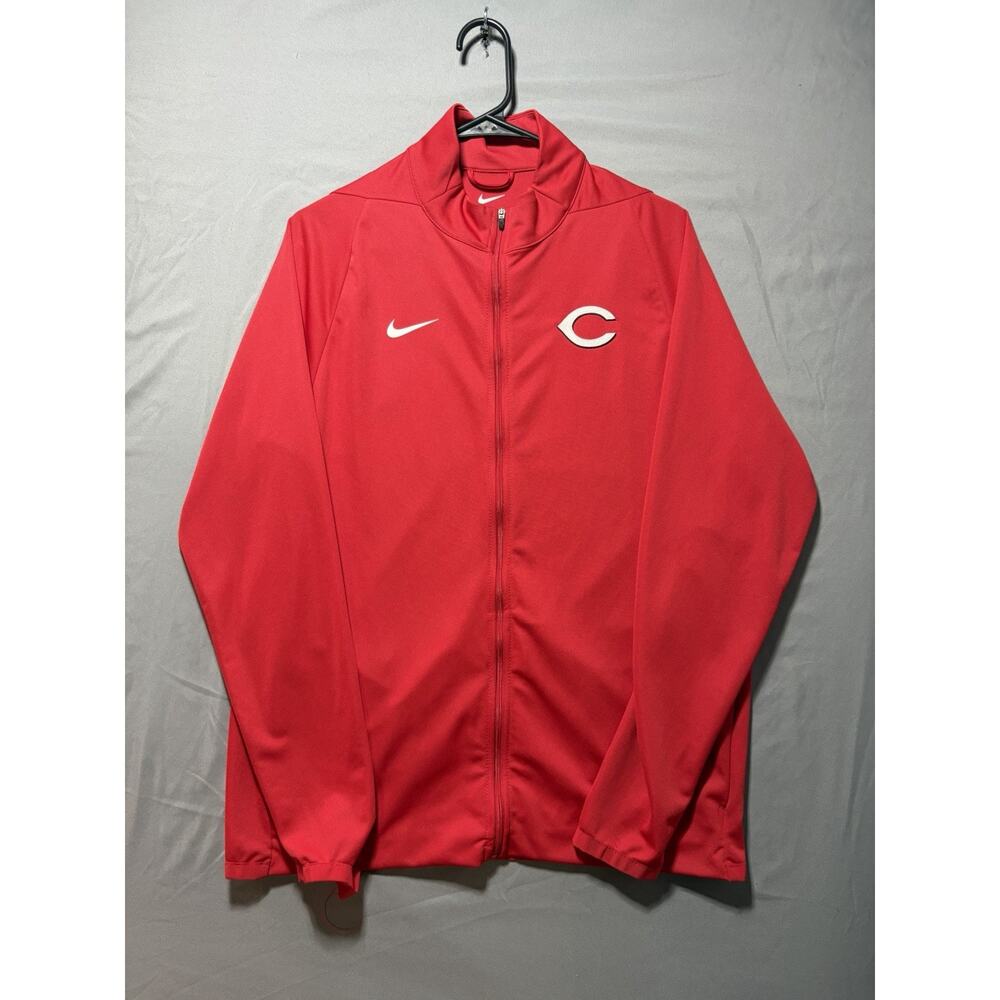 Nike Cincinnati Reds Jacket M Red Full Zip Dri Fit MLB Performance